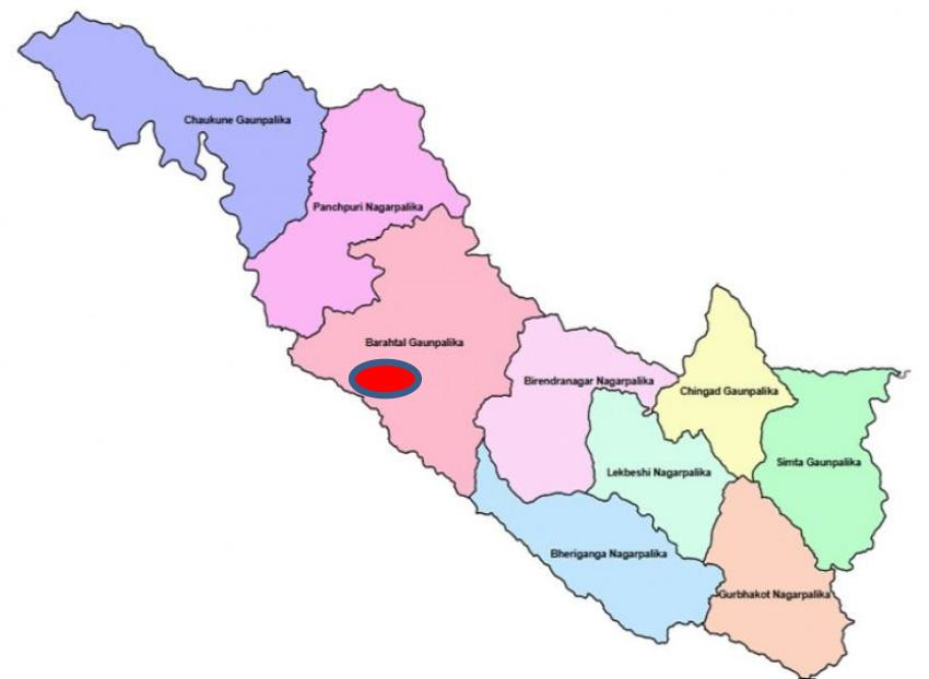 Map of Surkhet District